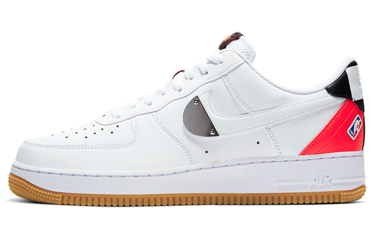 Мужские кроссовки Nike Air Force 1 (бело-красные) — Белыйкрасный — фото 1