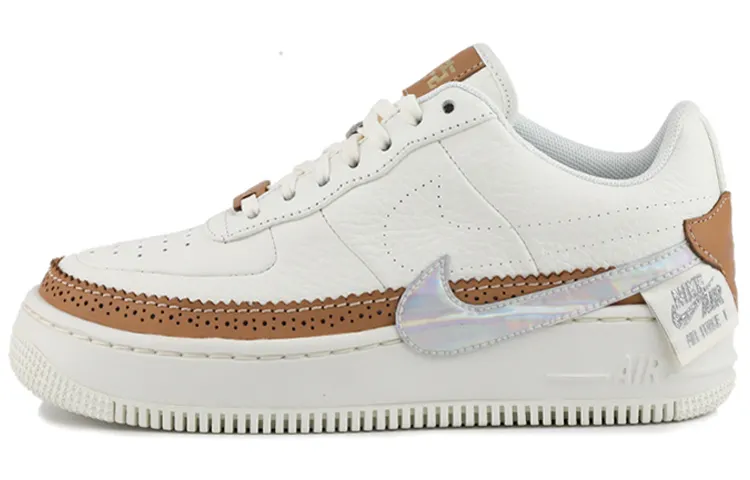 Nike Air Force 1 Jester 'The Bund' Coverage Abrasion Resistant Low top Skateboard Shoes Unisex White Yellow