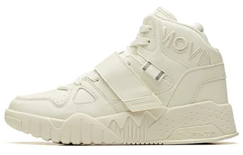 ANTA Skateboard Shoes Women's High Top Ivory White