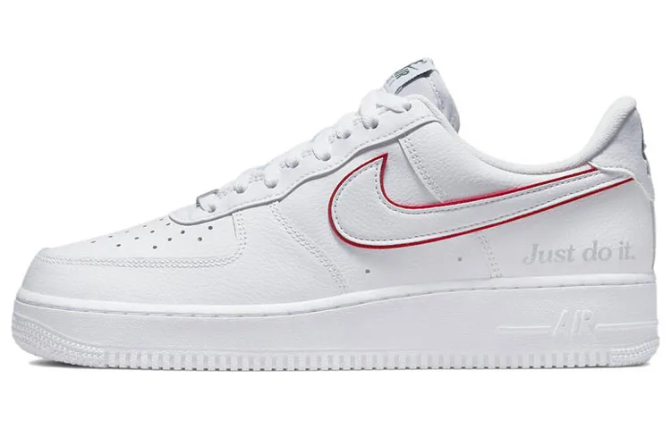 Nike Air Force 1 Low Just Do It White Noble Green Metallic Silver University Red