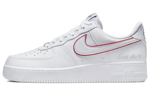 Nike Air Force 1 Low Just Do It White Noble Green Metallic Silver University Red