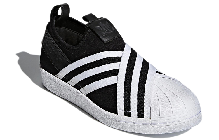 Женские слипоны adidas Superstar SlipOn (черно-белые) — Чёрный / белый — фото 3