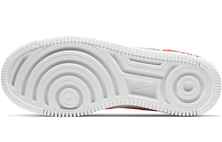 Женские кроссовки Nike Air Force 1 Shadow SE (бело-сине-красные) — Белыйсинийкрасный — фото 6