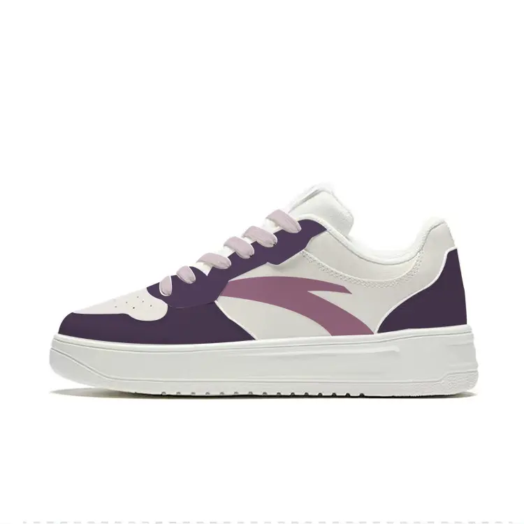 Anta Life Collection Slip Resistant Cushioning Slip Resistant Cushioning Low top Skateboard Shoes Women's White Purple