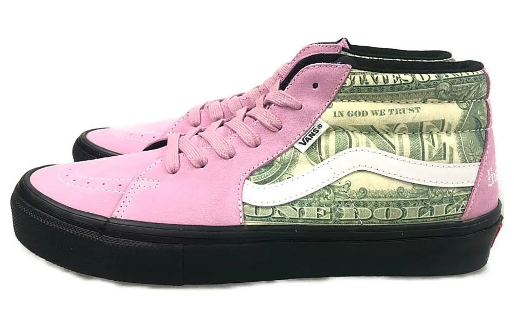 Grosso Supreme x Grosso Skate Vans Mid 'Dollar Bill - Pink'