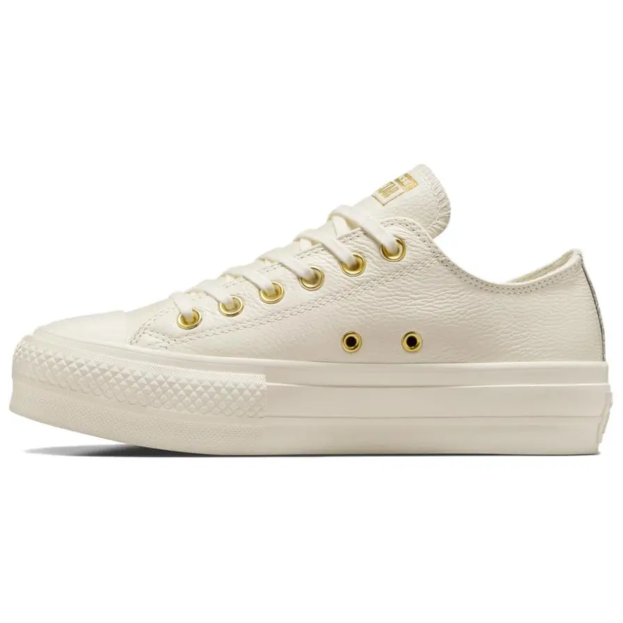 Converse Chuck Taylor All Star Lift Leather Slip Resistant Abrasion Resistant Slip Resistant Abrasion Resistant Low top