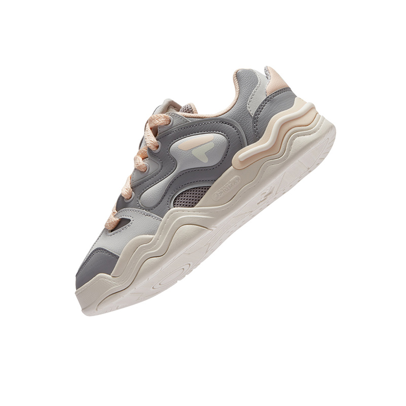 Женские кеды Fila FUSION KICKDX (серо-белые) — 月岩灰/合金灰 — фото 3