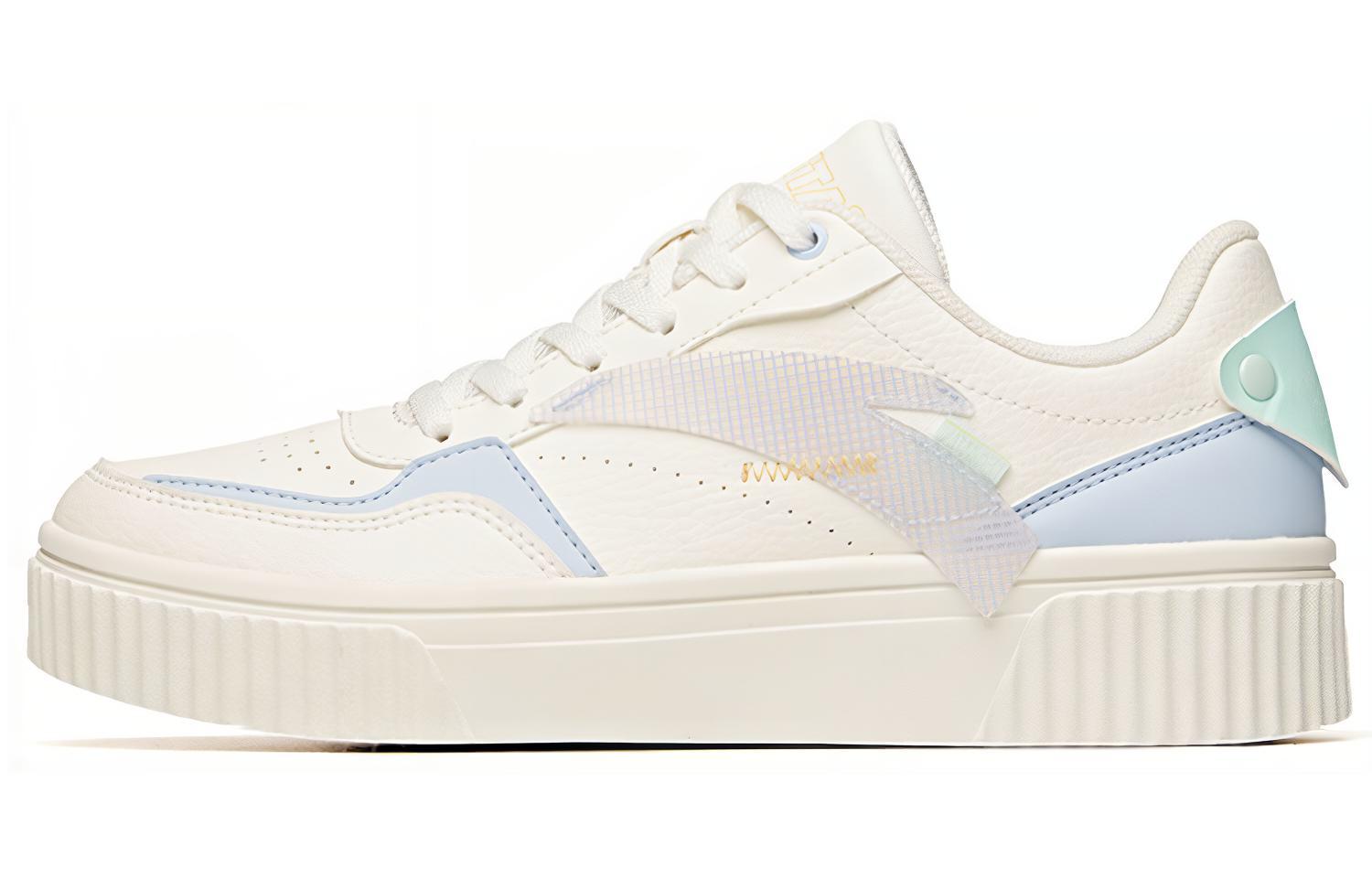 Anta Lifestyle Series Casual and Comfortable Non-Slip Wear-Resistant Low-top Sneakers Women's White Blue