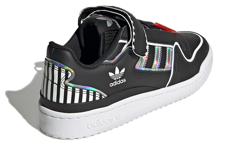 Женские кеды adidas originals FORUM Plus (черно-белые) — Чёрный / белый — фото 4