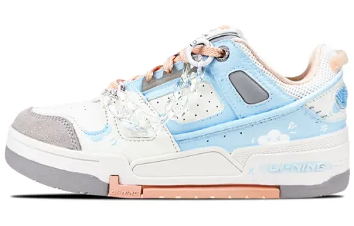 Li Ning It's About Playing With Shoes. Low top Skateboard Shoes Women's White Blue Pink