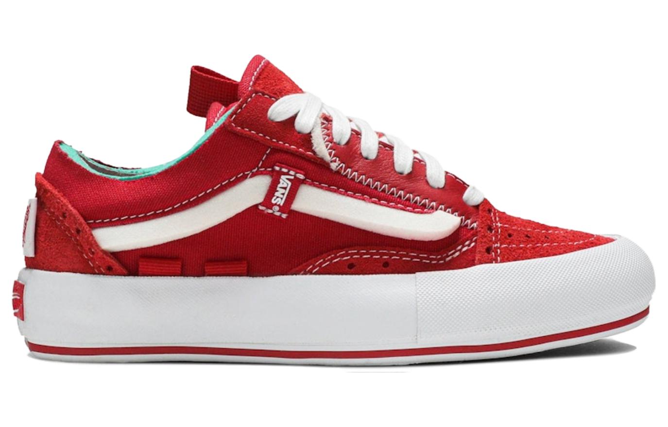 Кеды Vans Old Skool Cap Lx (красно-белые) — фото 2