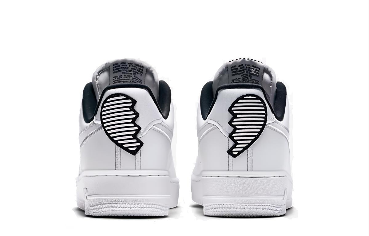 Женские кроссовки Nike Air Force 1 Valentine's Day 2018 (белые) — Белый / чёрный — фото 4