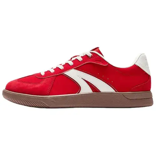 Anta TT Cushioning Abrasion Resistant Cushioning, Wear Resistant Low top Skateboard Shoes Unisex Red