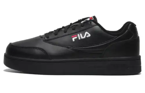 FILA Cushioning, Wear Resistant Low top Skateboard Shoes Unisex Black