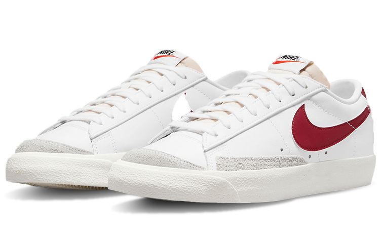 Мужские кеды Nike Blazer 77 Team "Red" (белый с красным) — Белый / красный — фото 3