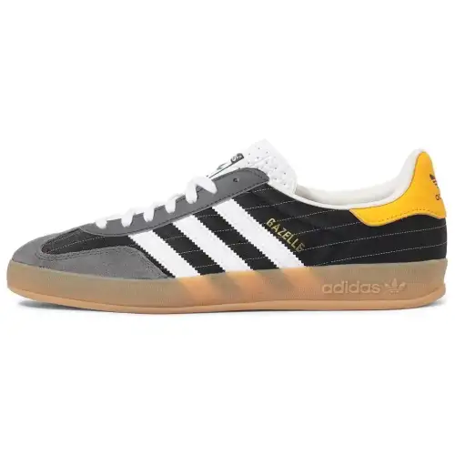 Adidas Originals GAZELLE INDOOR Skate Shoes Unisex Low Top Black White Yellow