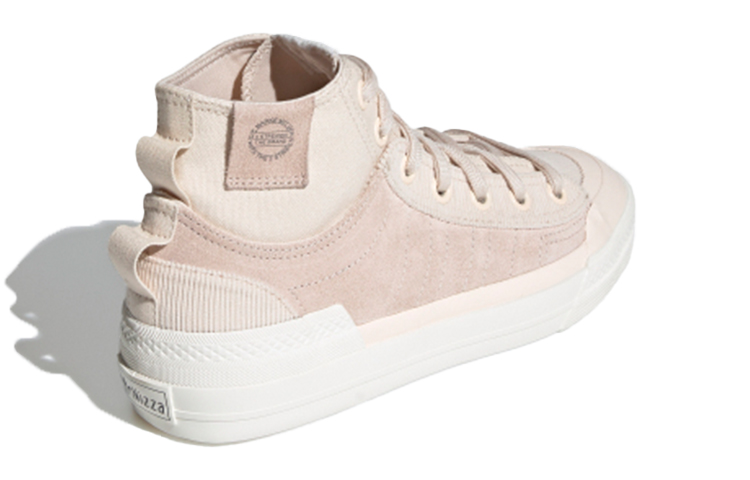 Женские кеды adidas originals Nizza Hi DL (розово-бежевые) — фото 4