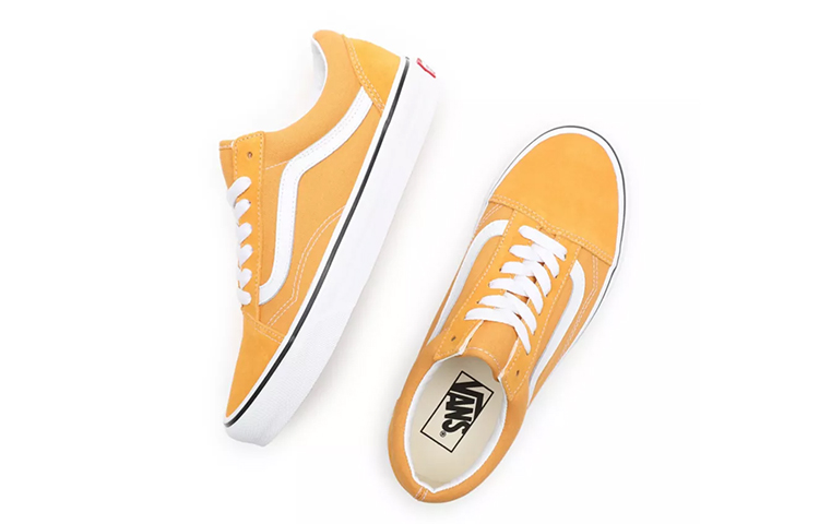 Кеды Vans Old Skool (желто-белый) — фото 4