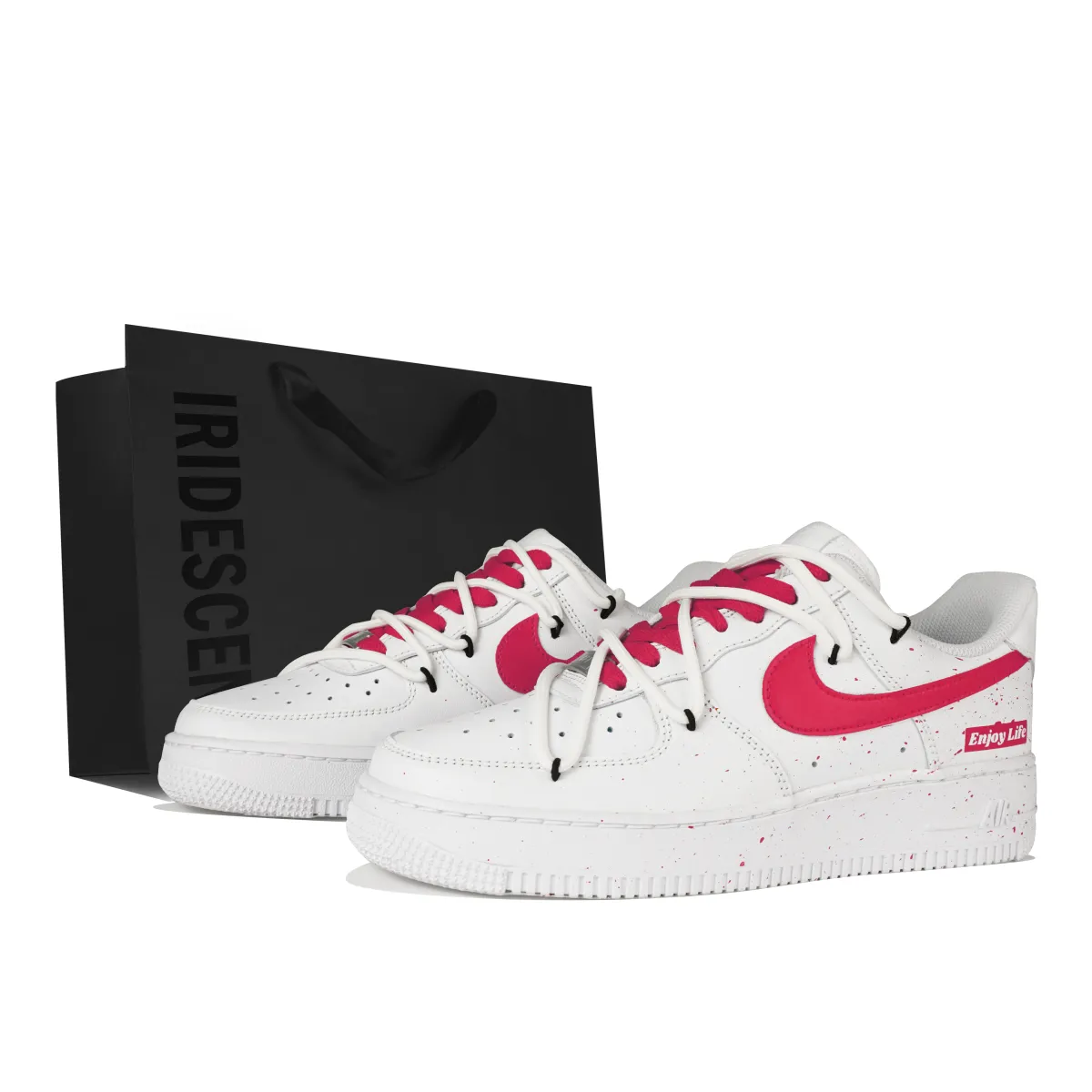 Nike Air Force 1 Low top Skateboard Shoes Women's White Red