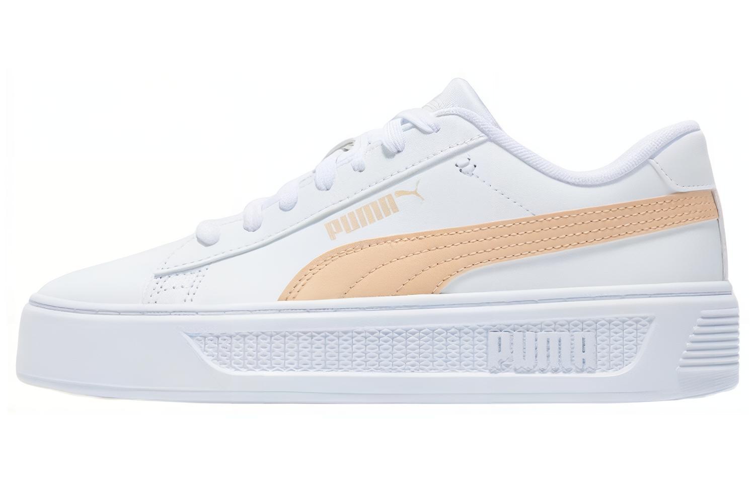 PUMA Smash Platform V3 'White/Beige' Women's