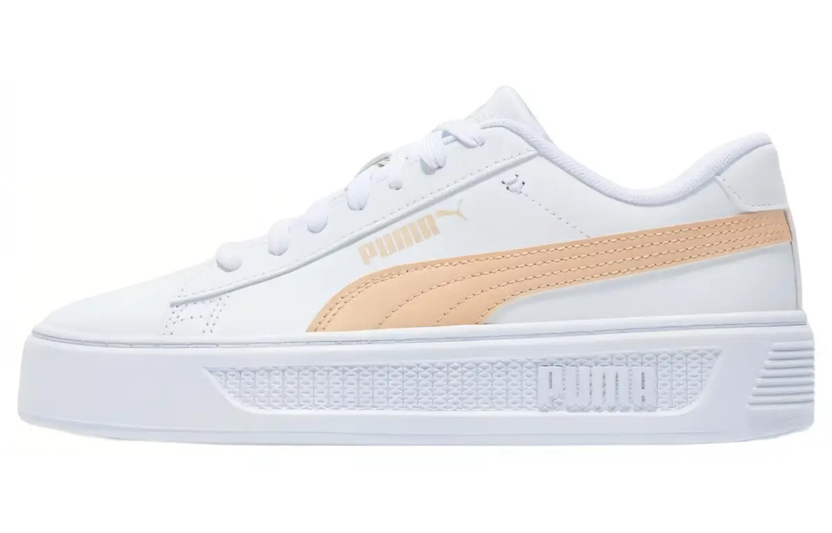 PUMA Smash Platform V3 'White/Beige' Women's
