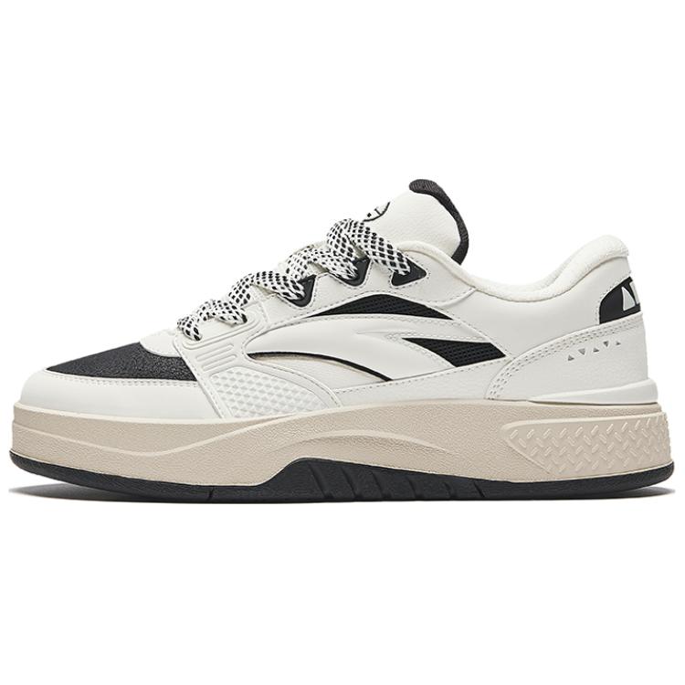 Anta Jun You Slip Resistant Abrasion Resistant Low top Skateboard Shoes Women's White Black