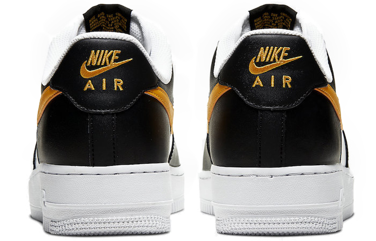 Мужские кроссовки Nike Air Force 1 Taxi (черно-желтые) — фото 4