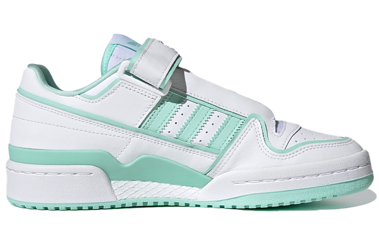 Женские кеды adidas originals FORUM plus (зелено-белые) — Белый / зелёный — фото 2