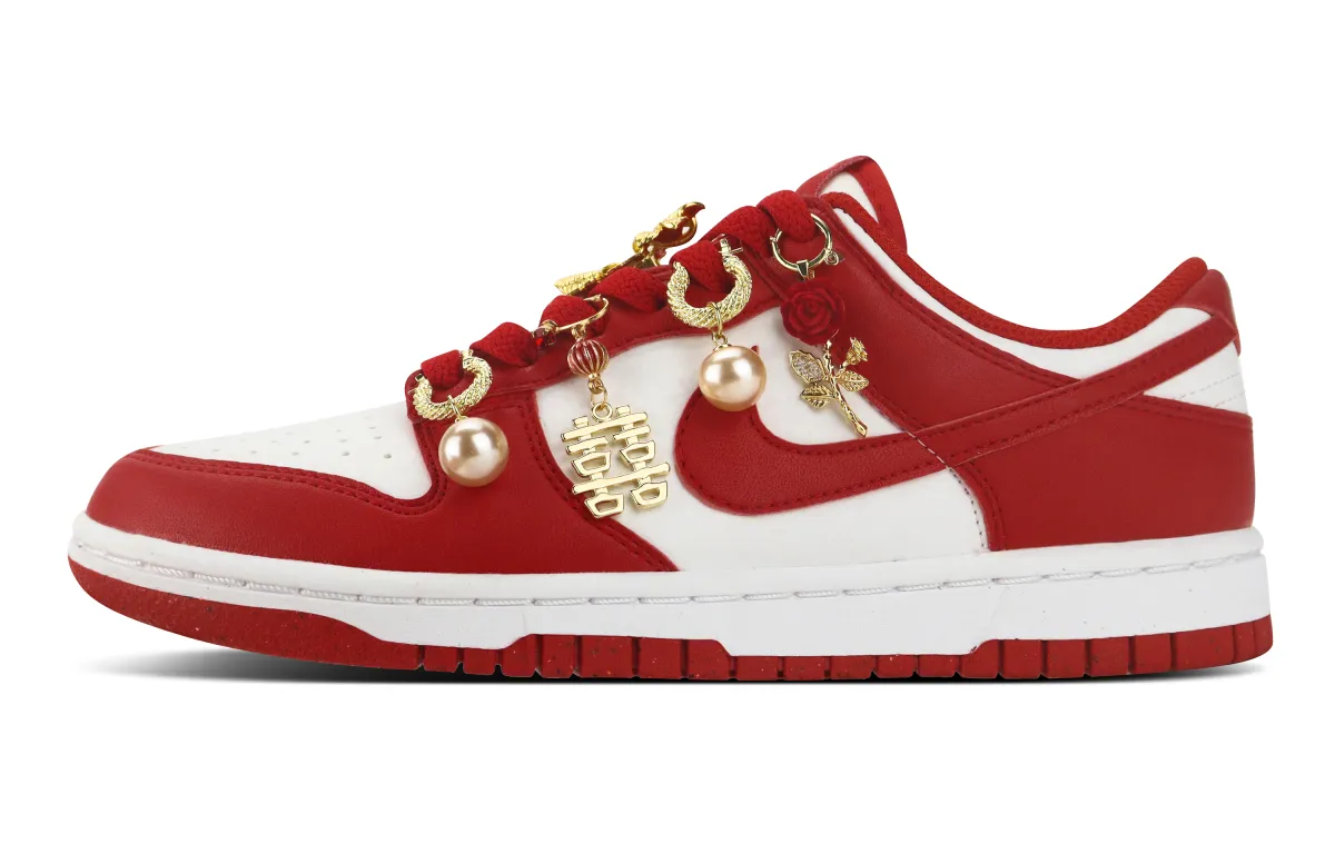 Nike Dunk Wear resistant And Lightweight Low top Skateboard Shoes Unisex Red
