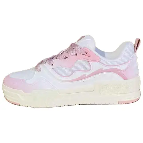 Anta Cushioning, Wear Resistant Low top Skateboard Shoes Women's White Pink