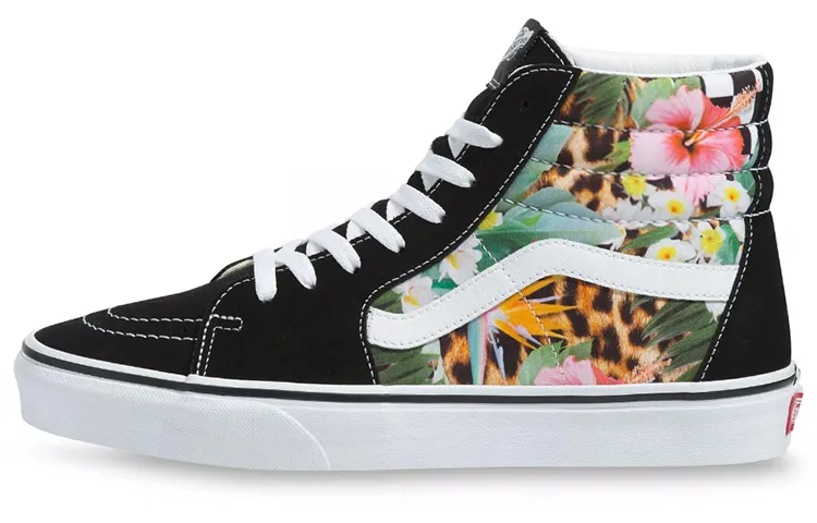 Vans Sk8 Hi Tropical Animal Check Black Women's
