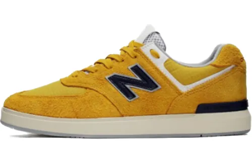 New Balance NB 574 low-top sneakers, same style for men and women, yellow, 2E wide