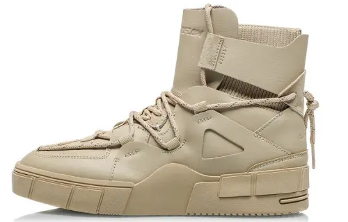 Li Ning CF High top Skateboard Shoes Women's Plain Khaki