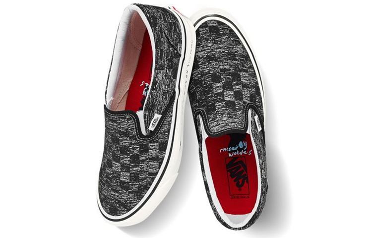Слипоны Vans slip-on (черно-белые) — фото 4