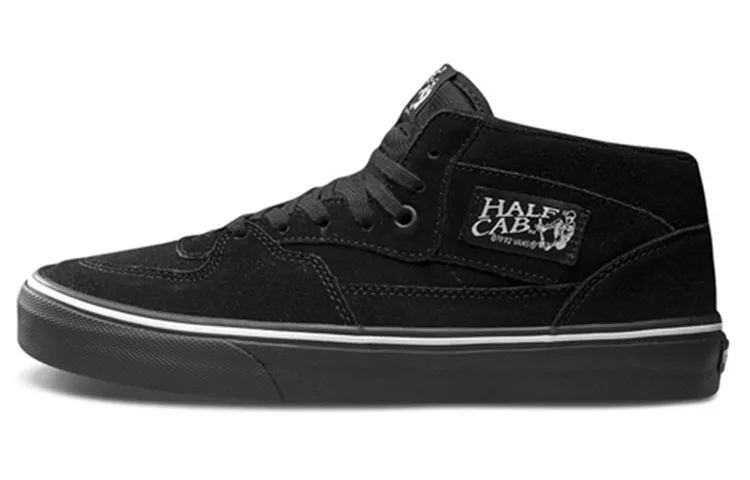 Vans SK8 Leather Casual Lightweight Breathable Lightweight And Breathable Mid top Skateboard Shoes Unisex Black