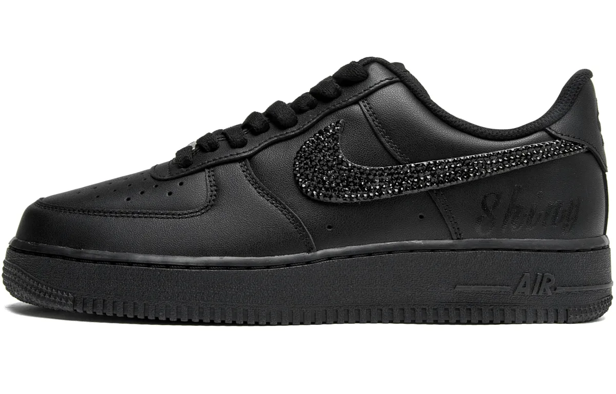 Nike Air Force 1 Abrasion Resistant Balance Abrasion Resistant Balance Low top Skateboard Shoes Unisex Pure Black