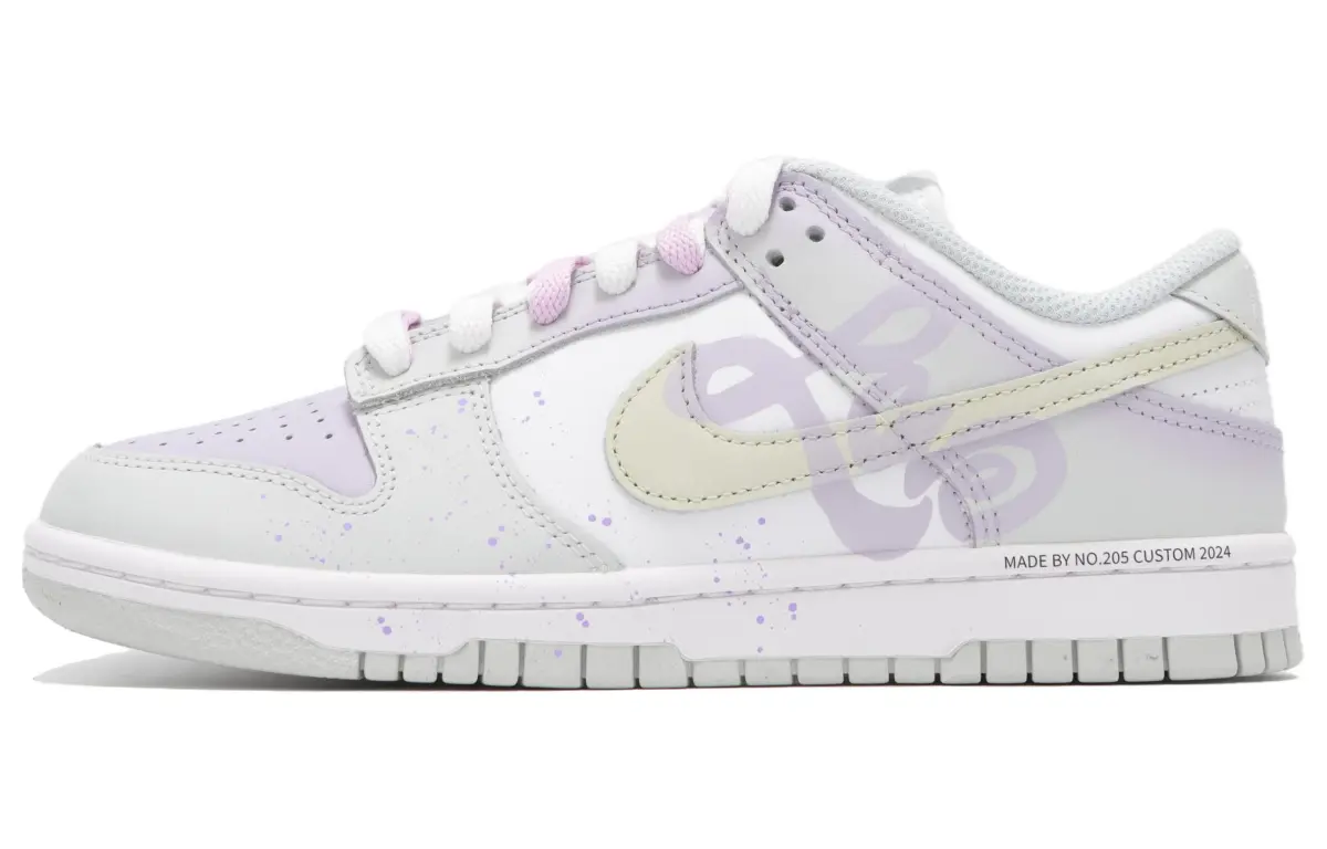 Nike Dunk Abrasion Resistant Abrasion Resistant Low top Skateboard Shoes Women's Gray Purple