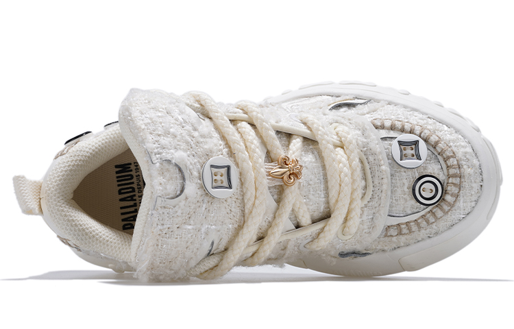 Palladium Slip Resistant Low top Skateboard Shoes Unisex White