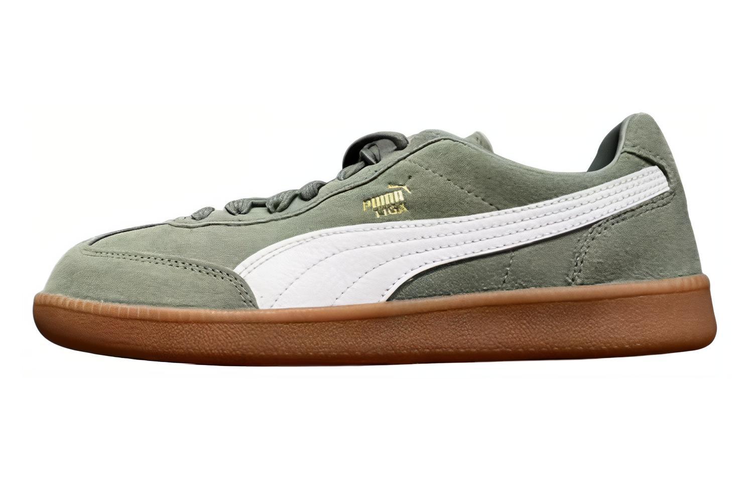 PUMA Suede Abrasion Resistant Breathable Low top Skateboard Shoes Men's Green