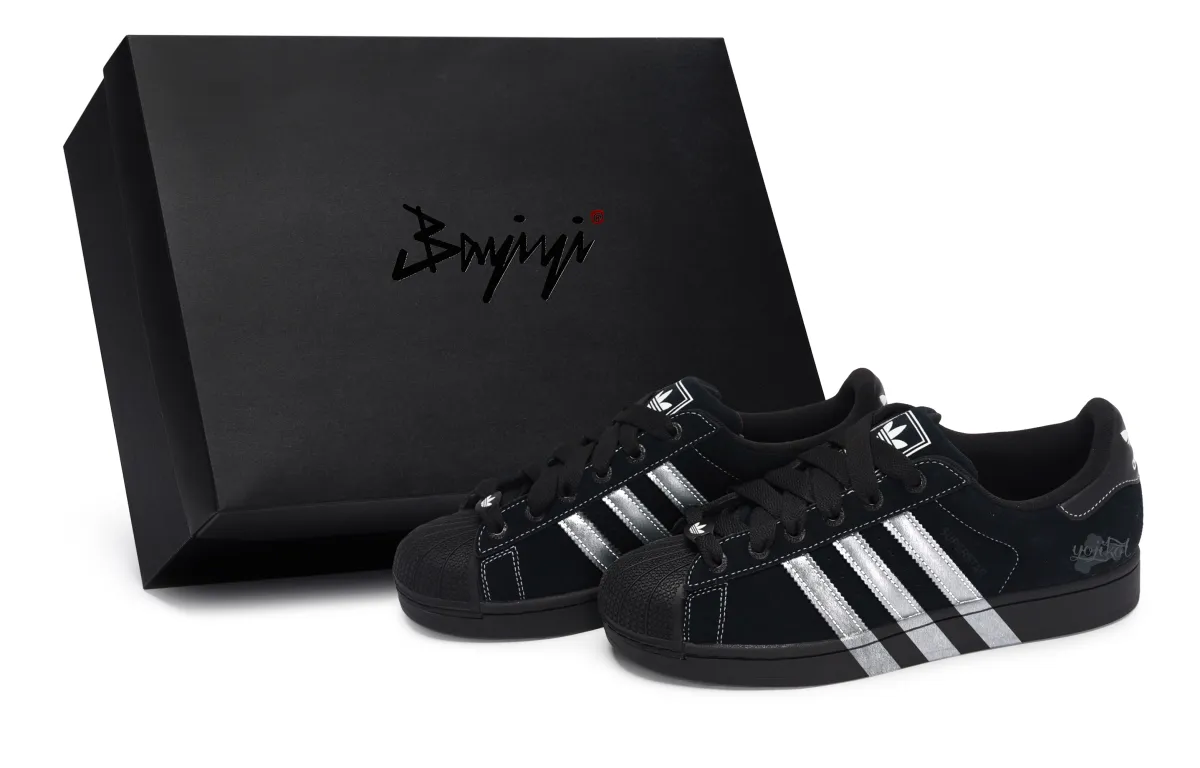 Adidas Originals Superstar 2 811 Manufacturing, Obsidian Silver, Special Shoe Box Abrasion Resistant Abrasion Resistant