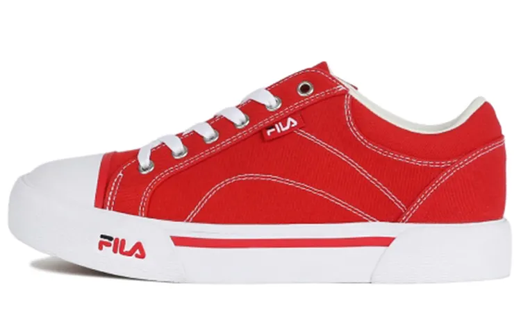 FILA Como Canvas Low top Skateboard Shoes Unisex Red