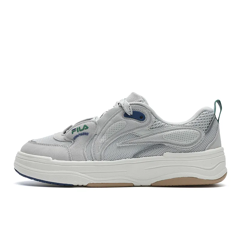 FILA VIBE Cushioning Breathable Low top Skateboard Shoes Men's Gray