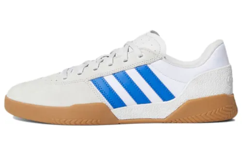 Adidas Originals City Cup Split Suede Casual Abrasion Resistant Low top Skateboard Shoes Men's White Blue