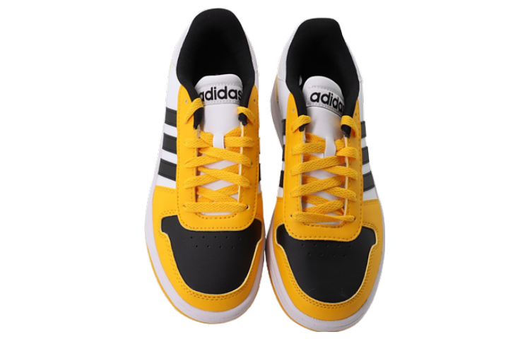 Мужские кеды adidas neo Hoops 2.0 (желтый / белый / черный) — Жёлтый / белый / чёрный — фото 4