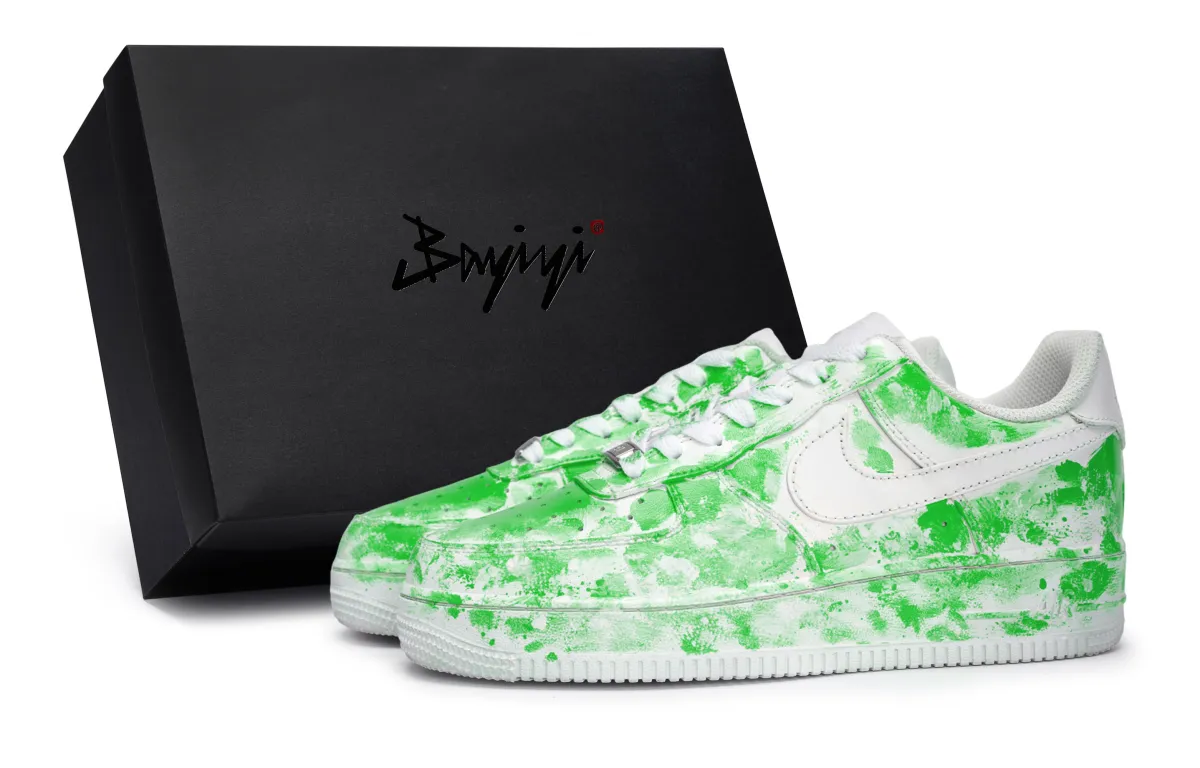 Nike Air Force 1 811 Manufacturing, Dazzling Green, Special Shoe Box Abrasion Resistant Low top Skateboard Shoes Unisex
