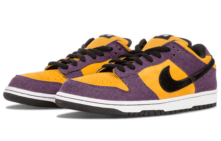 Мужские кеды Nike Dunk SB Goofy Boy (фиолетовый / желтый / черный) — Фиолетовый / жёлтый / чёрный — фото 3