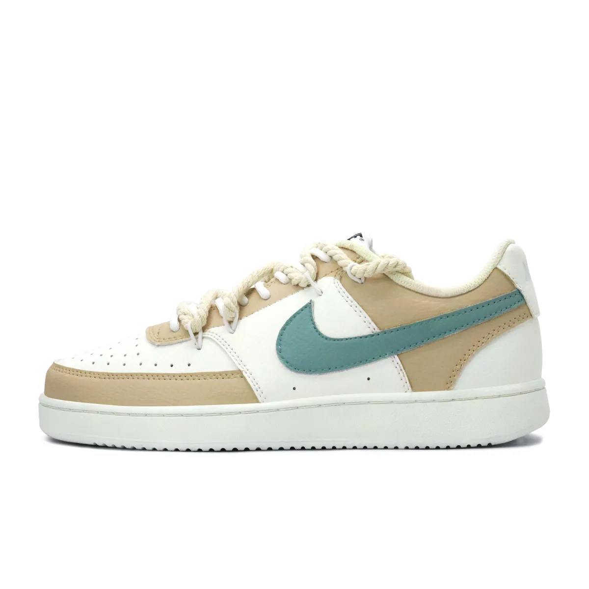 Nike Court Vision 1 Lightweight Low top Skateboard Shoes Men's Brown White Green