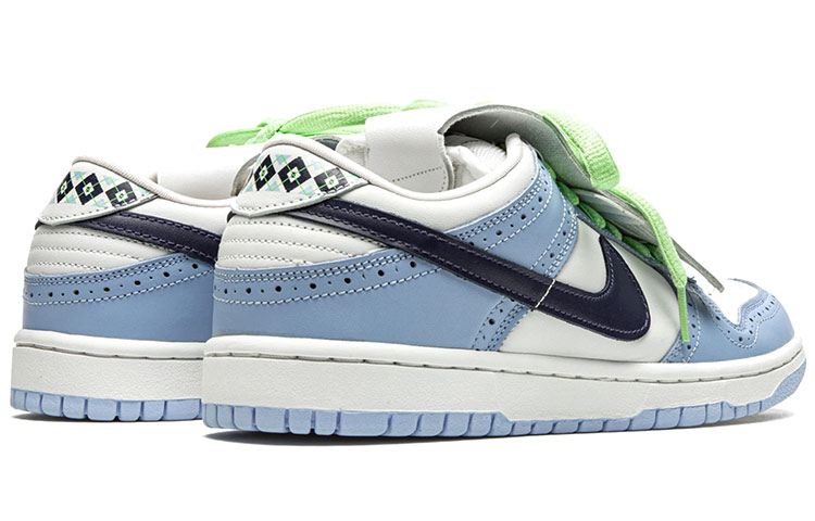 Мужские кроссовки Nike Dunk SB Premium "Golf" (сине-бело-зеленые) — фото 3