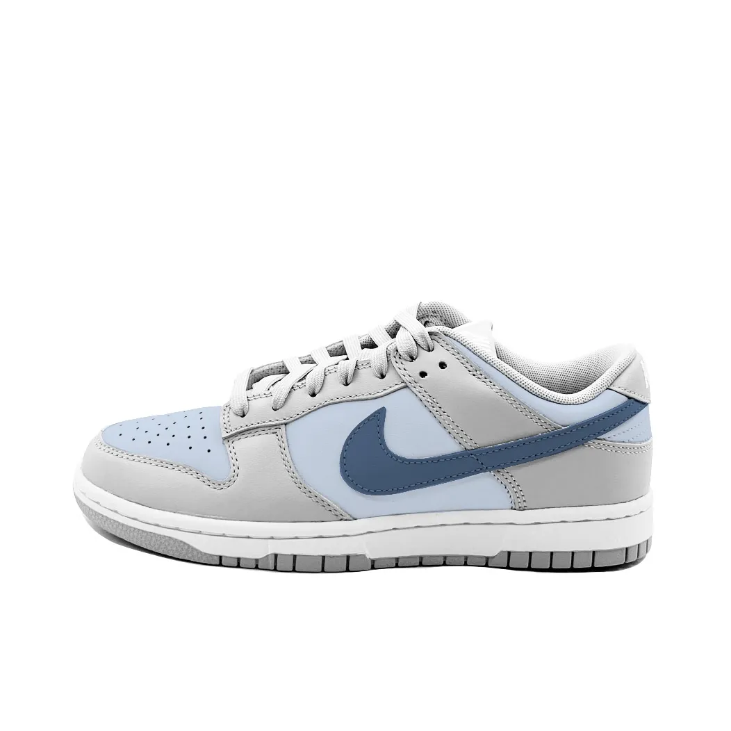 Nike Dunk Abrasion Resistant Low top Skateboard Shoes Men's Gray White
