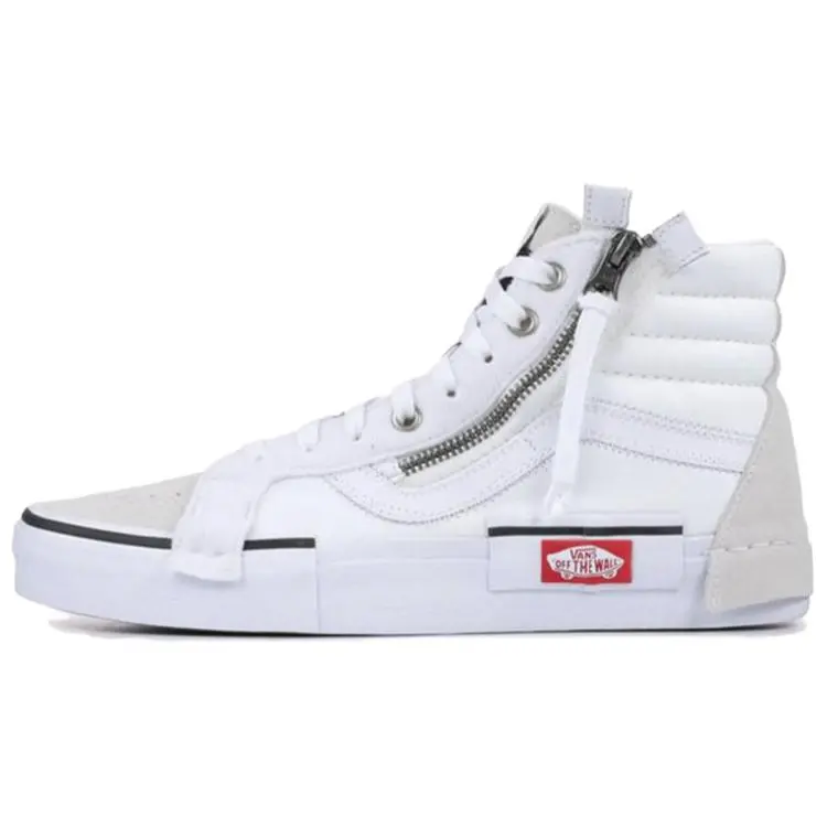 Vans Sk8 Hi Cap Lx Abrasion Resistant Lightweight High top Skateboard Shoes Unisex Black White